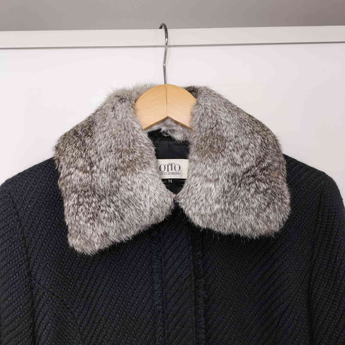 オット otto 襟ラビットファー ツイードコート レディース JPN:M