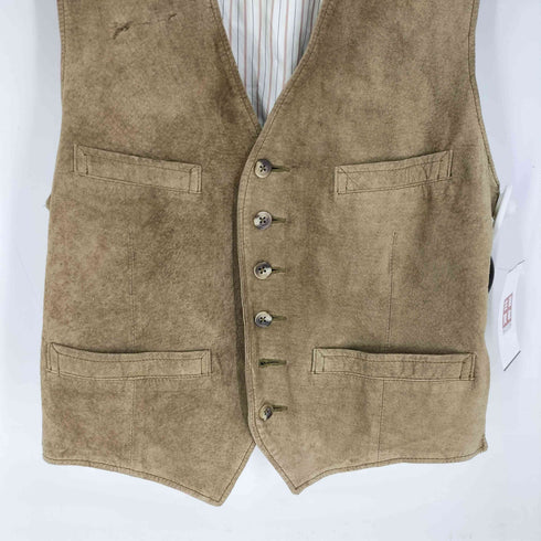 ギャップ Gap 90S OLD デカタグ スエード レザー ベスト メンズ import:M