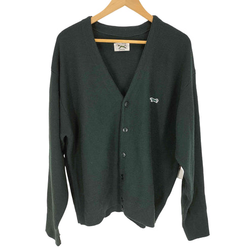 ザフォックスコレクション THE FOX COLLECTION ワンポイント ワッペン アクリル Vネック ニット カーディガン メンズ import:L