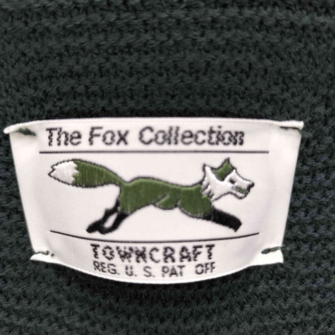 ザフォックスコレクション THE FOX COLLECTION ワンポイント ワッペン アクリル Vネック ニット カーディガン メンズ import:L