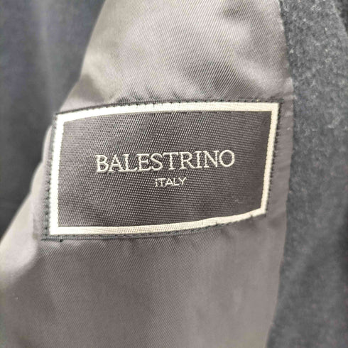 バレストリーノ BALESTRINO アンゴラウール 比翼ステンカラーコート メンズ