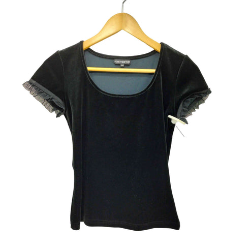 フォクシーニューヨーク FOXEY NEW YORK S/S 袖レースデザイン ベロアトップス レディース JPN:38