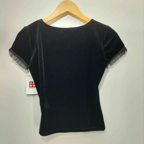フォクシーニューヨーク FOXEY NEW YORK S/S 袖レースデザイン ベロアトップス レディース JPN:38
