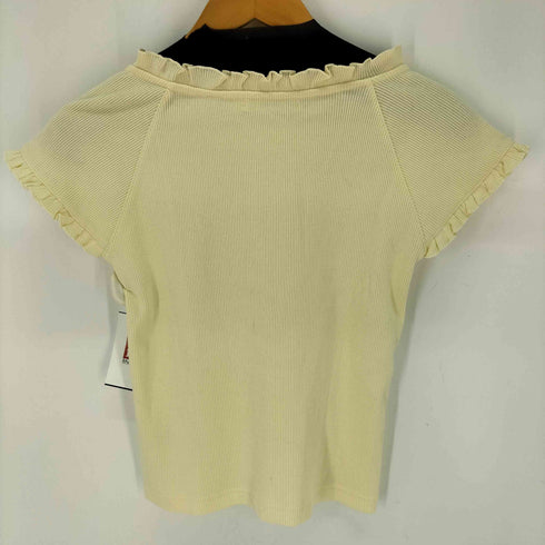 マウジー moussy V NECK FRILL RIB トップス レディース FREE