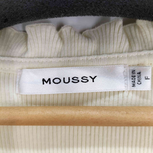 マウジー moussy V NECK FRILL RIB トップス レディース FREE