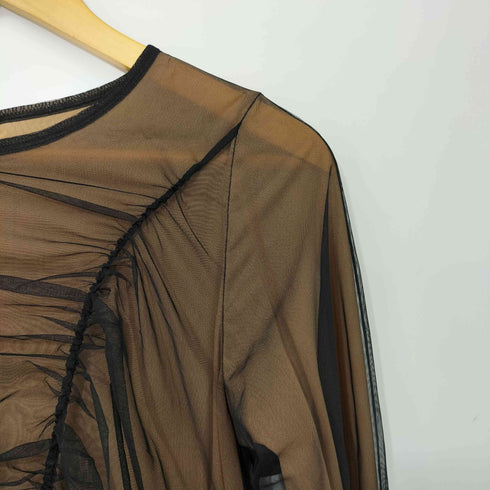 レイビームス Ray BEAMS 24SS チュール アシメ ギャザー トップス レディース