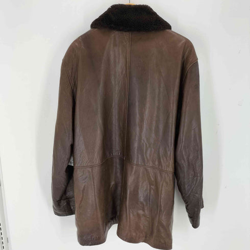 LAMB LEATHER 襟ボアラムレザーコート メンズ 54