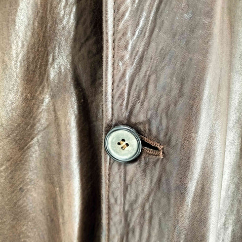 LAMB LEATHER 襟ボアラムレザーコート メンズ 54