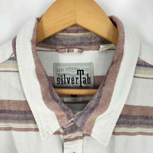 リーバイス Levis SILVERTAB(TM) 2 ポケットシャツ ホワイト KINGSLEY STRIPE メンズ import:XL