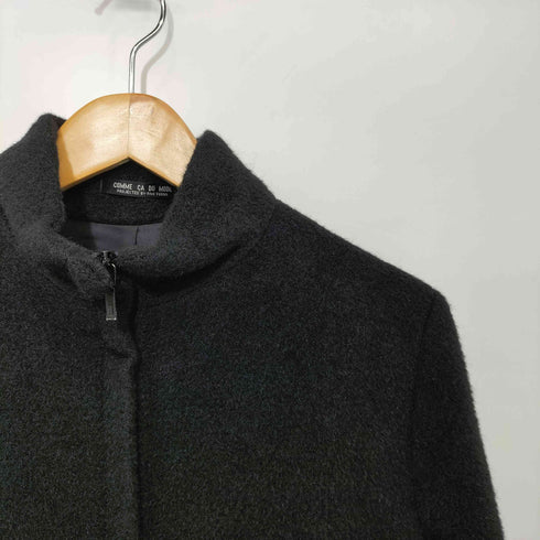 コムサデモード COMME CA DU MODE 90s スタンドカラーシャギーウールジップコート レディース JPN:M
