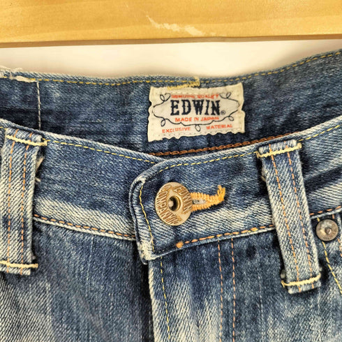 エドウィン EDWIN 504 LOOSE STRAIGHT USED加工 ジップフライデニム メンズ 31inch