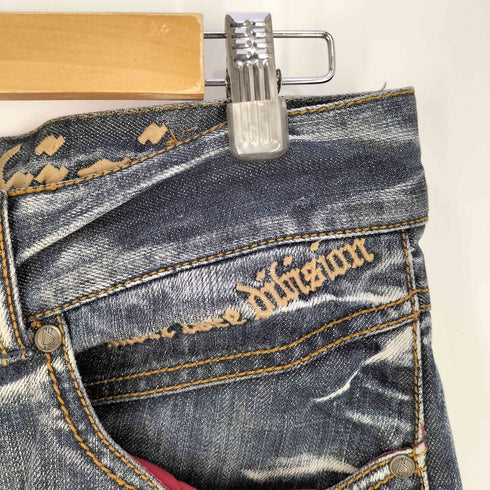 エムシーディー MCD ローライズ USED加工 ジップフライデニム お兄系 Y2K メンズ JPN:XL