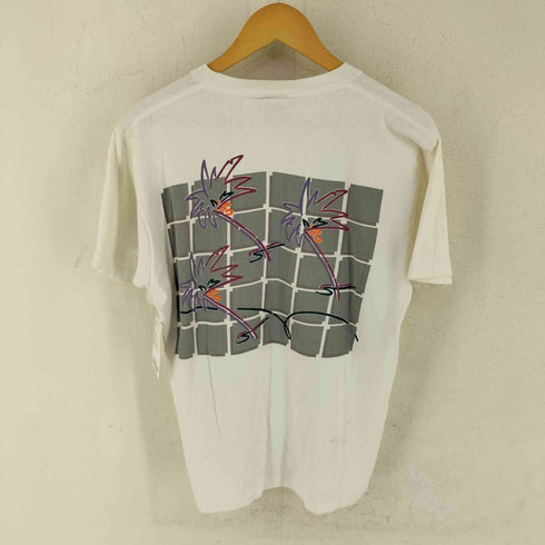 80s USA製 ヤシの木 プリント Tシャツ メンズ L