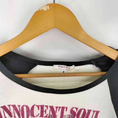 コルザ C・O・L・Z・A ラメプリント クロップドラグランスリーブTシャツ レディース JPN:M