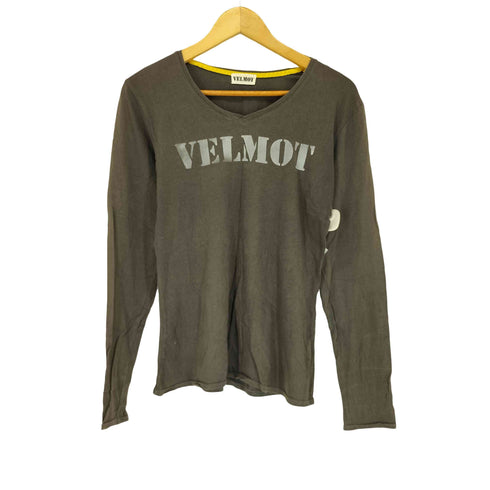 VELMOT Y2K 両面プリント VネックTシャツ レディース JPN:S