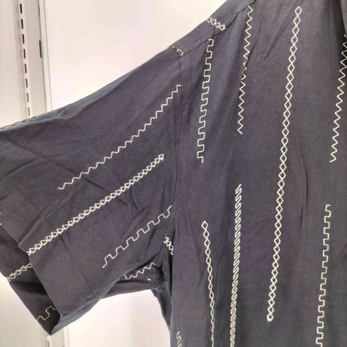 AXIS 刺繍デザイン シルクシャツ メンズ 3XB