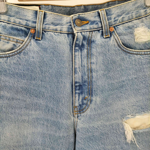 グッチ GUCCI コットン リップドオーガニック ダメージ テーパードデニム メンズ 30