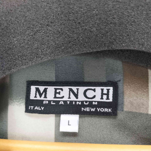 MENCH PLATINUM 幾何学模様 オープンカラーシャツ メンズ L