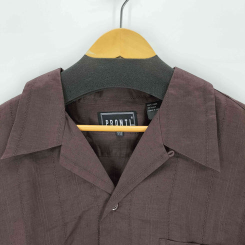 PRONTI COLLECTION リネン オープンカラーシャツ メンズ XXL