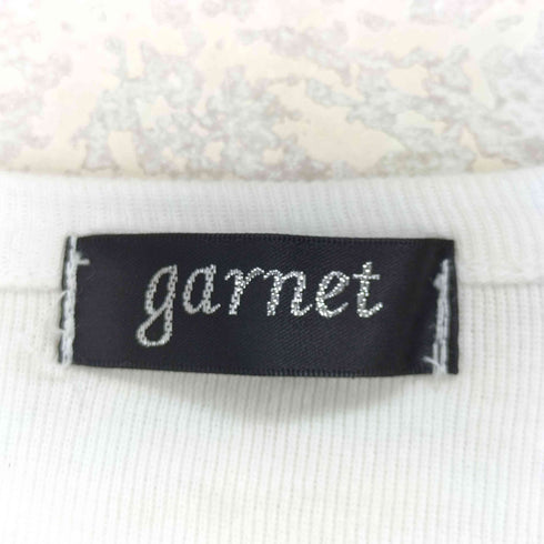 garnet Y2K 両面プリント 刺繍 半袖Tシャツ レディース JPN:M
