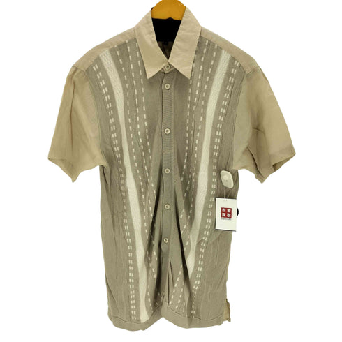 Successo UOMO フロントニット切替 リネン キューバシャツ メンズ M