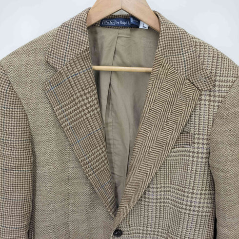 ポロバイラルフローレン Polo by RALPH LAUREN RL67 パッチワーク リネンブレンドジャケット メンズ US:40