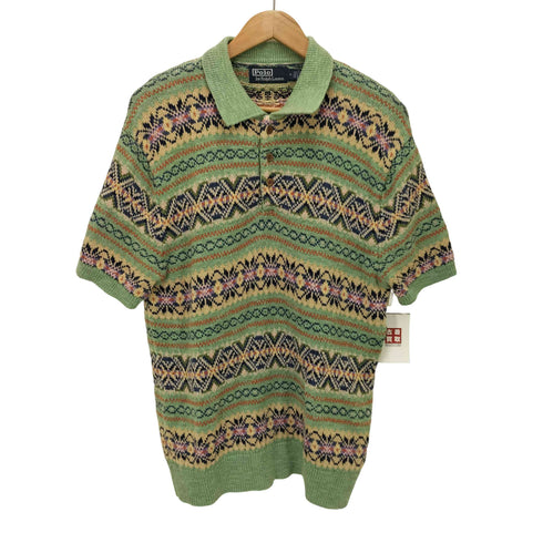 ポロバイラルフローレン Polo by RALPH LAUREN フェアアイル ポロカラー セーター メンズ import:M