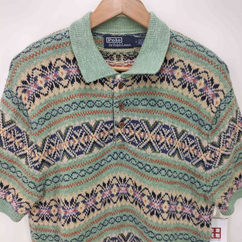 ポロバイラルフローレン Polo by RALPH LAUREN フェアアイル ポロカラー セーター メンズ import:M