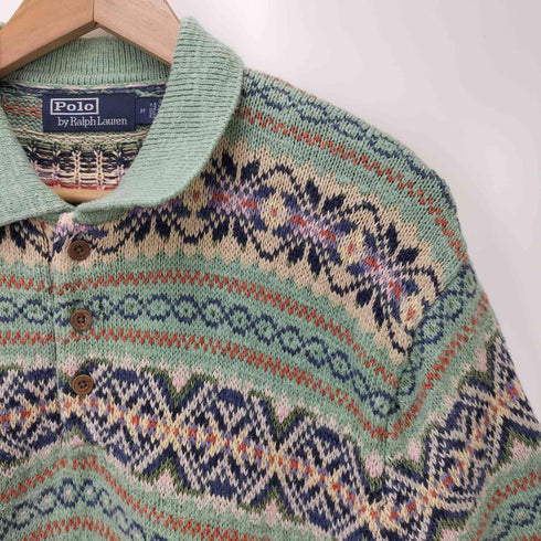 ポロバイラルフローレン Polo by RALPH LAUREN フェアアイル ポロカラー セーター メンズ import:M