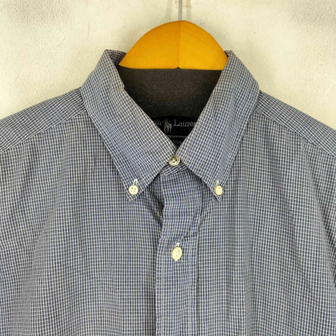 ラルフローレン RALPH LAUREN YARMOUTH スモールポニー刺繍 チェック柄 L/S BDシャツ メンズ 15 1/2