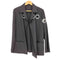 ヨウジヤマモト Yohji Yamamoto 09aw 100番 ハトメデザイン ウールギャバジン ボタンレス ジャケット メンズ JPN:1