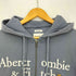 アバクロンビーアンドフィッチ Abercrombie & Fitch RELAXED ロゴ刺繍 ジップアップパーカー メンズ import:L