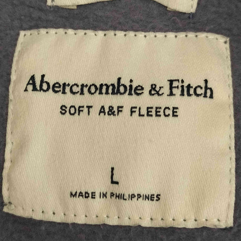アバクロンビーアンドフィッチ Abercrombie & Fitch RELAXED ロゴ刺繍 ジップアップパーカー メンズ import:L