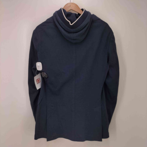 イレブンティ eleventy カシミヤ混 ダブルブレストフーディドッキングジャケット メンズ EUR:48