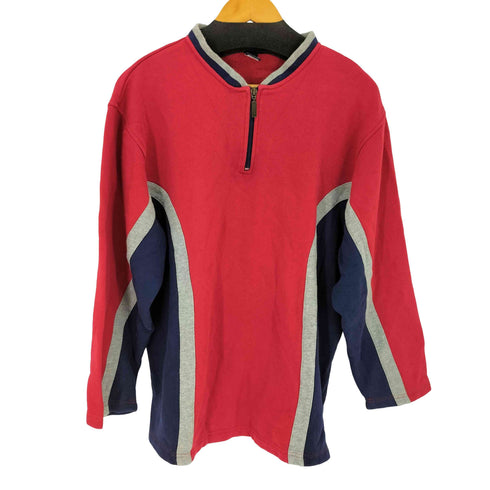 ランズエンド LANDS END 裏起毛 ハーフジップ スウェット メンズ import:XL