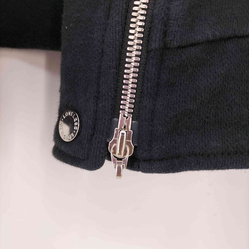 ラブレス LOVELESS Y2K スカル刺繍 ダブルジップ ノーカラー スウェット ダブルライダース メンズ JPN:2