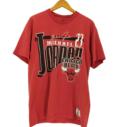 ナツメグ NUTMEG 90s USA製 シングルステッチ チームロゴプリント クルーネックTシャツ メンズ import:M