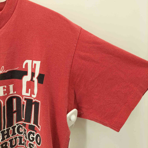 ナツメグ NUTMEG 90s USA製 シングルステッチ チームロゴプリント クルーネックTシャツ メンズ import:M