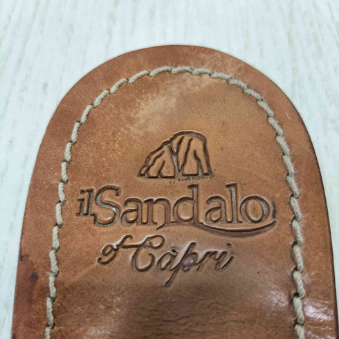 il Sandalo of Capri ホワイトレザーフラットサンダル レディース 37
