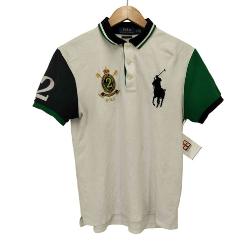 ポロラルフローレン POLO RALPH LAUREN CUSTOM SLIM FIT ビッグポニー エンブレム コットンS/S ナンバリング ポロシャツ メンズ import:S