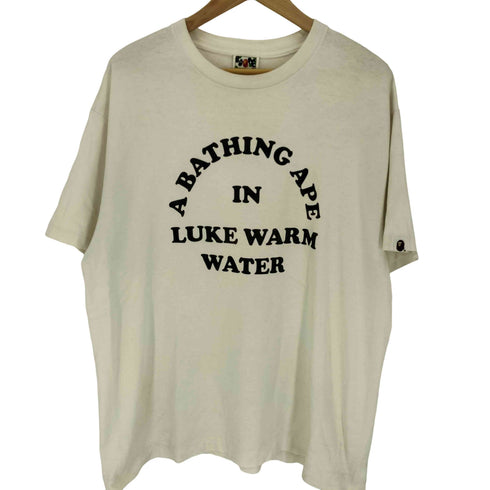 アベイシングエイプ BAPE by A BATHING APE 日本製 ロゴ プリント S/S クルーネック Tシャツ メンズ JPN:XL