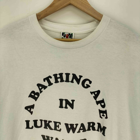 アベイシングエイプ BAPE by A BATHING APE 日本製 ロゴ プリント S/S クルーネック Tシャツ メンズ JPN:XL
