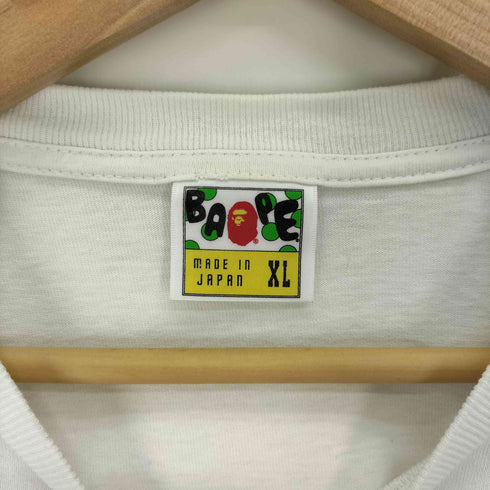 アベイシングエイプ BAPE by A BATHING APE 日本製 ロゴ プリント S/S クルーネック Tシャツ メンズ JPN:XL