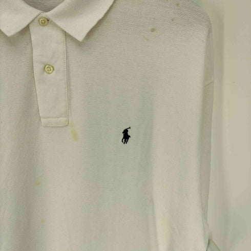 ポロバイラルフローレン Polo by RALPH LAUREN 90S ポニー刺繍 鹿の子 L/S ポロシャツ メンズ import:L