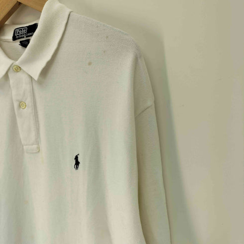 ポロバイラルフローレン Polo by RALPH LAUREN 90S ポニー刺繍 鹿の子 L/S ポロシャツ メンズ import:L