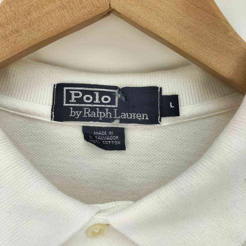 ポロバイラルフローレン Polo by RALPH LAUREN 90S ポニー刺繍 鹿の子 L/S ポロシャツ メンズ import:L