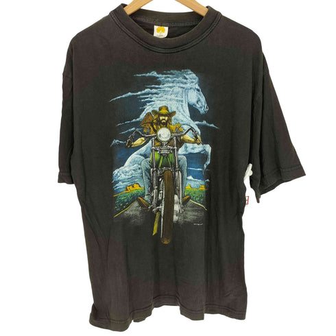 zipit LONDON バイカー プリント S/S クルーネック Tシャツ メンズ import:XL