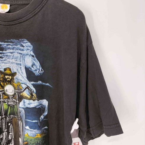 zipit LONDON バイカー プリント S/S クルーネック Tシャツ メンズ import:XL