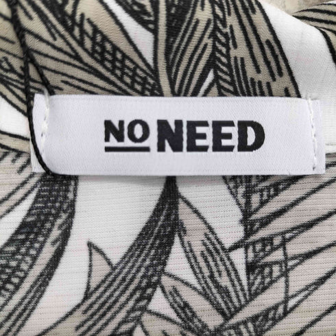 NO NEED ボタニカル柄ワイドシルエットシャツ メンズ F