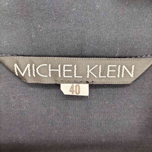 ミッシェルクラン MICHEL KLEIN ベロアパイピング 金ボタン3Bテーラードジャケット レディース 40